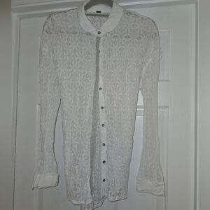 Free People Ivory Lace Blouse